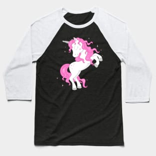 Pink Unicorn Cute Baseball T-Shirt